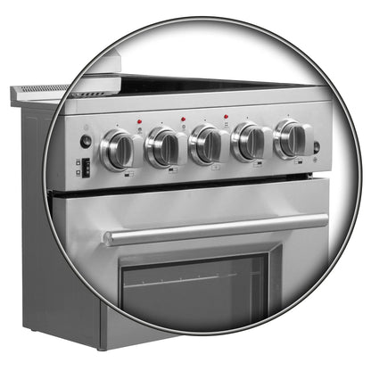 Forno Loiano 24 Inch Freestanding Electric Range Stainless Steel with Storage Drawer FORNO
