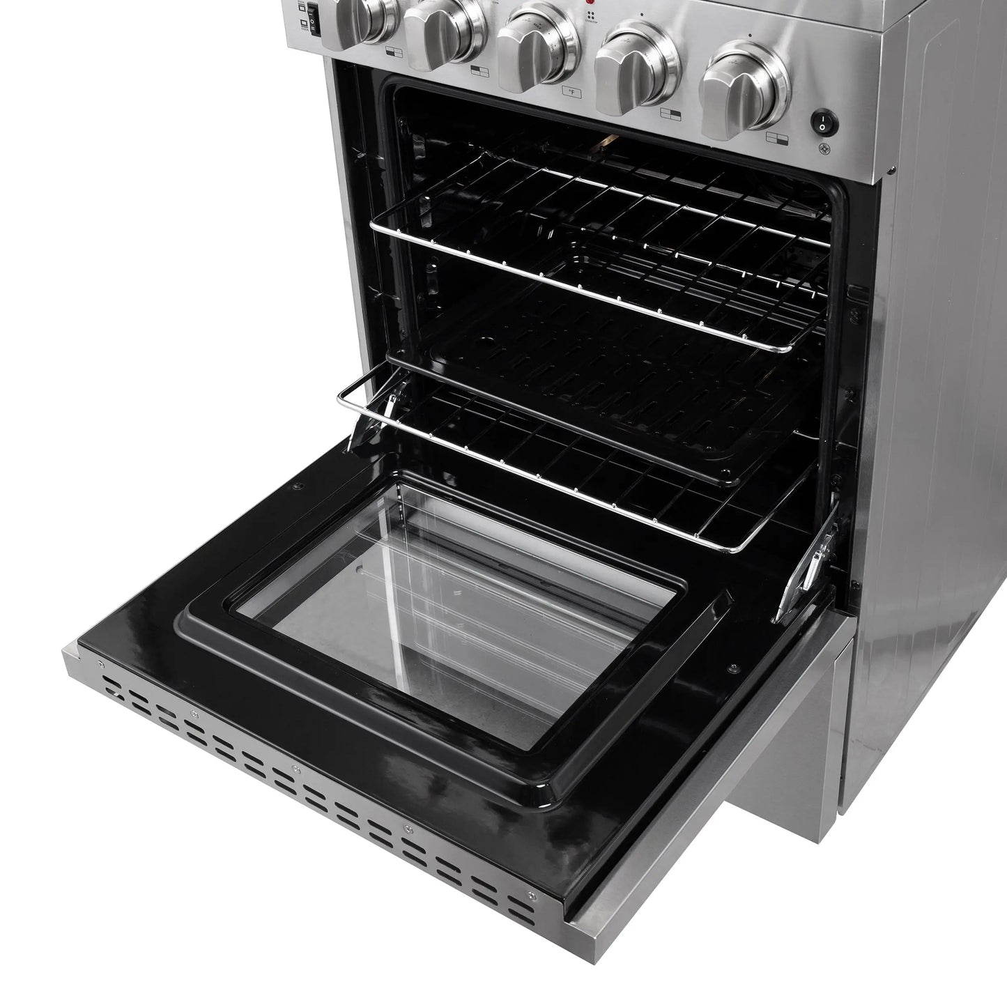 Forno Loiano 24 Inch Freestanding Electric Range Stainless Steel with Storage Drawer FORNO