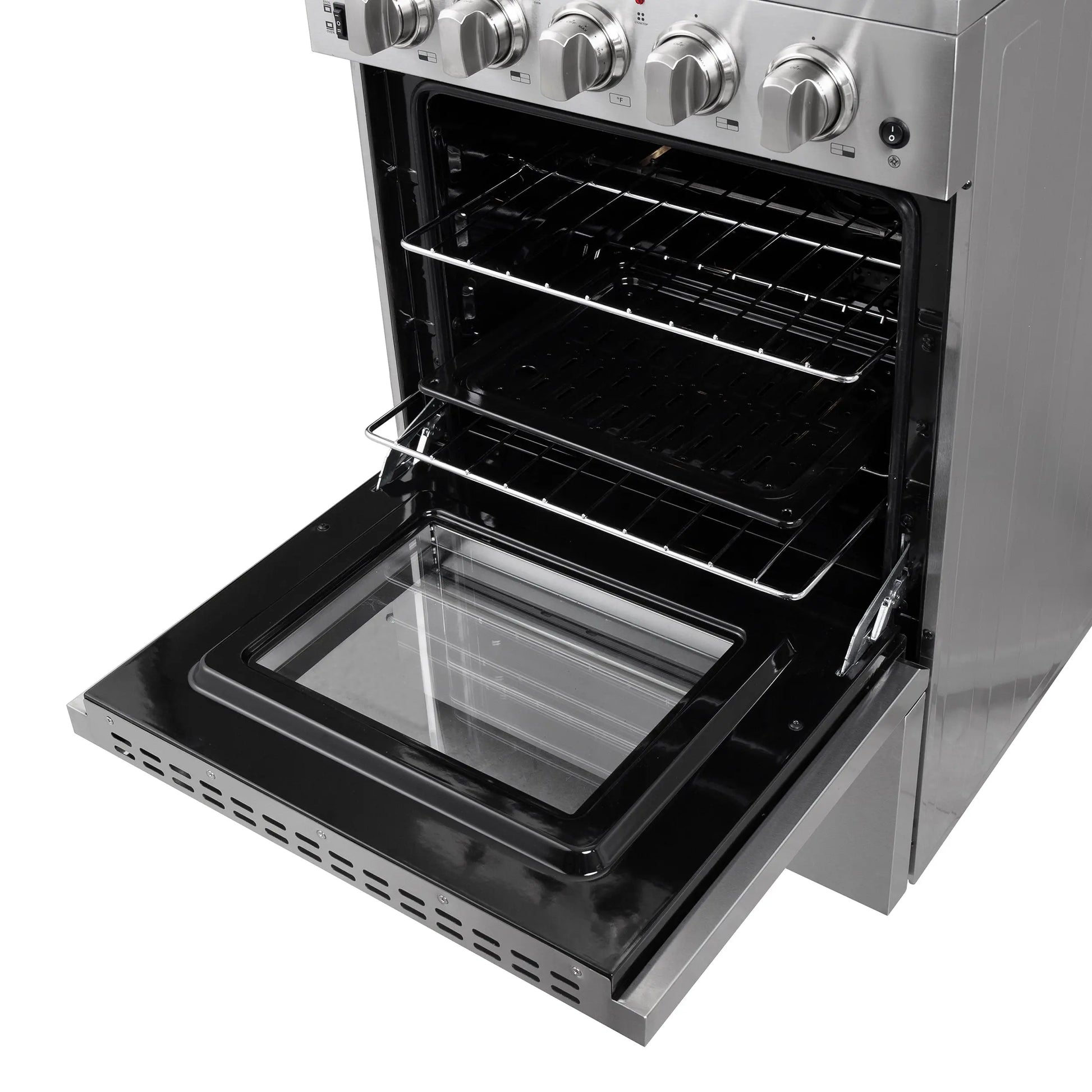 Forno Loiano 24 Inch Freestanding Electric Range Stainless Steel with Storage Drawer FORNO
