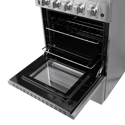 Forno Loiano 24 Inch Freestanding Electric Range Stainless Steel with Storage Drawer FORNO