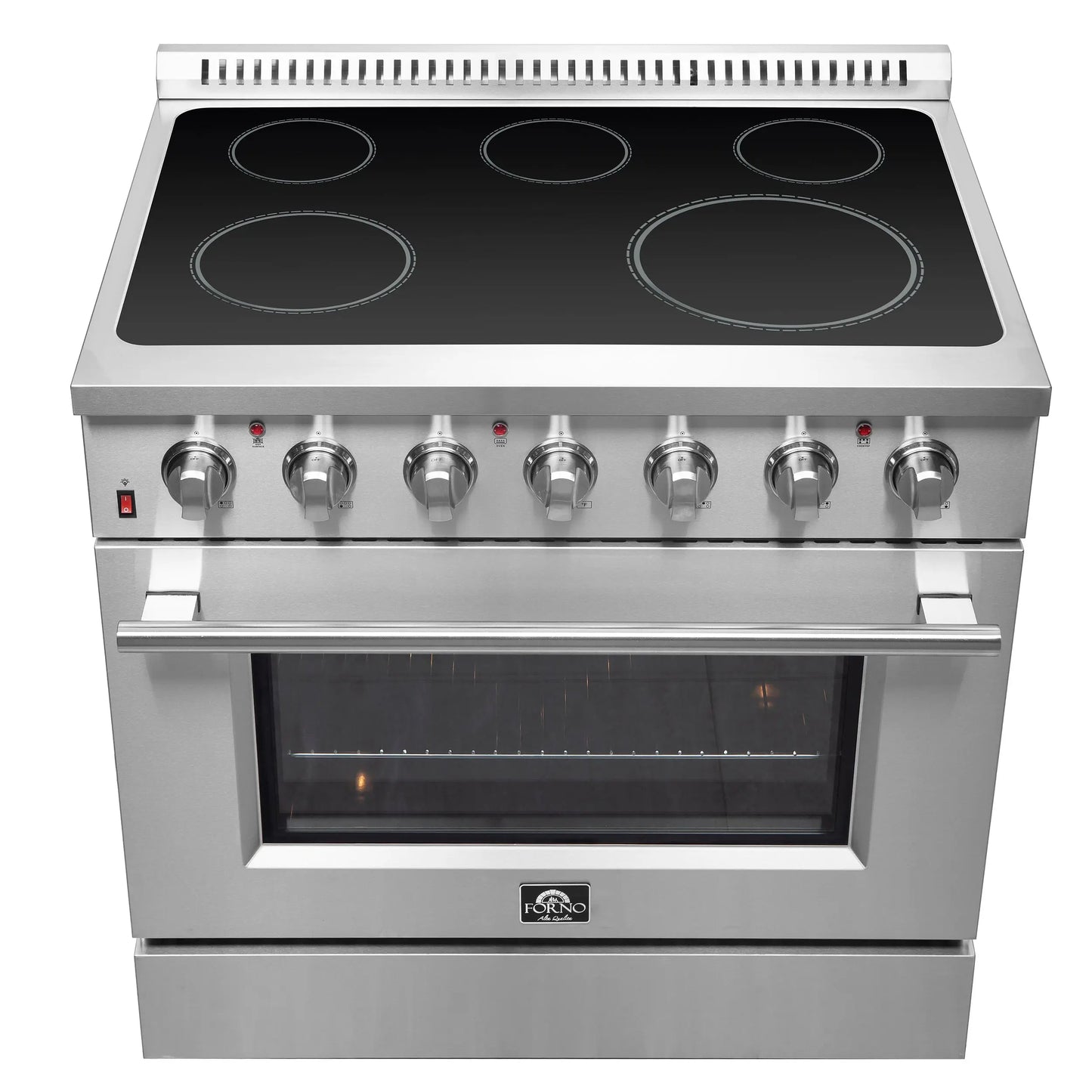 Forno Galiano 36-Inch Freestanding Electric Range, True Convection, Energy Efficient FORNO
