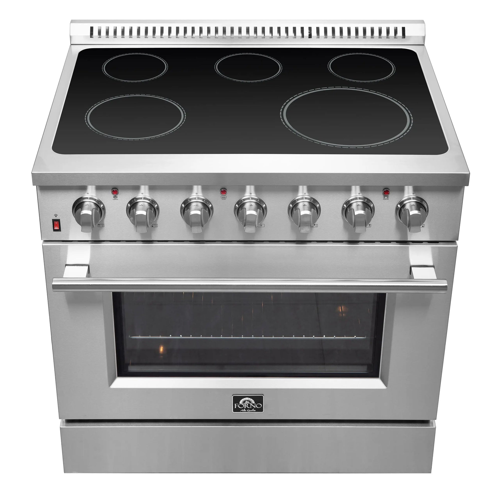 Forno Galiano 36-Inch Freestanding Electric Range, True Convection, Energy Efficient FORNO