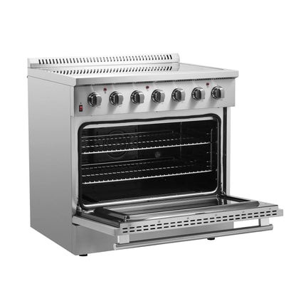Forno Galiano 36-Inch Freestanding Electric Range, True Convection, Energy Efficient FORNO