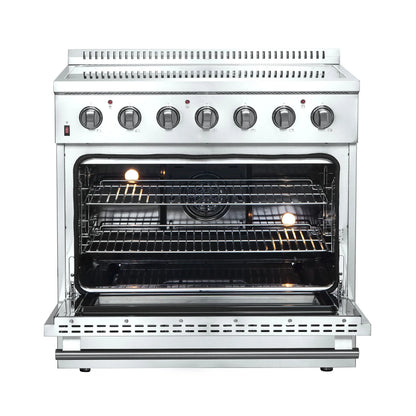 Forno Galiano 36-Inch Freestanding Electric Range, True Convection, Energy Efficient FORNO