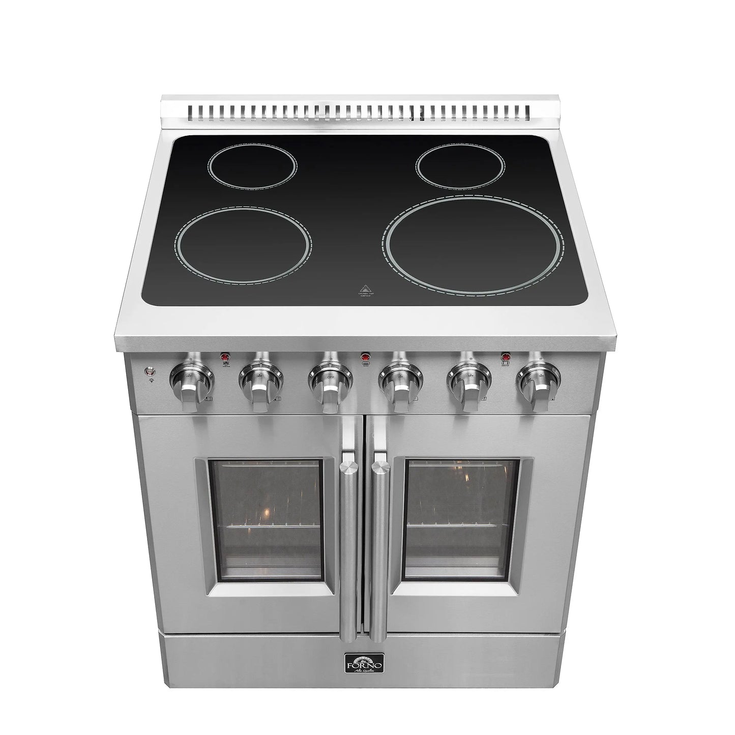 Forno Galiano 30-Inch Freestanding French Door Electric Range, True Convection, Energy Efficient FORNO