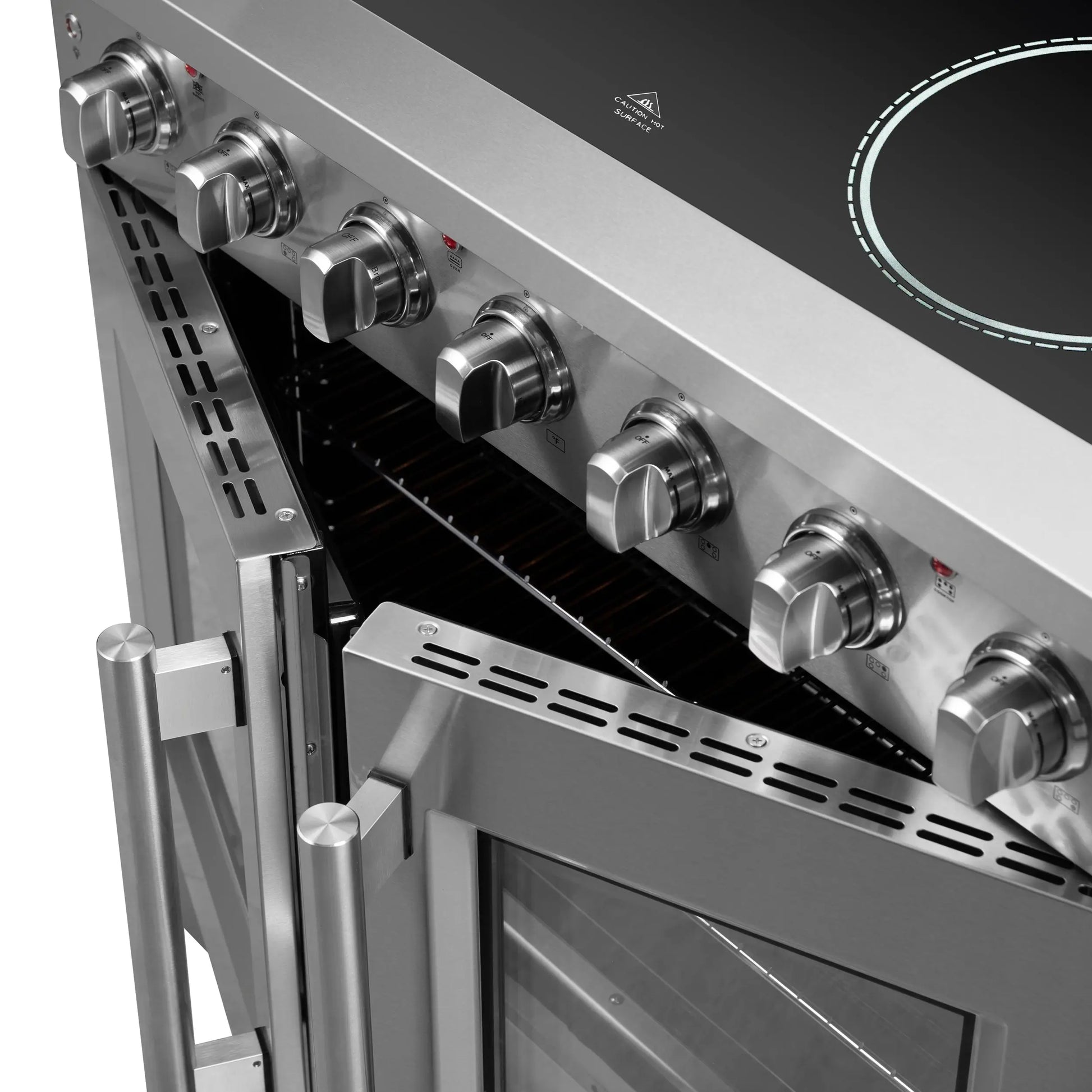 Forno Galiano 36-Inch Freestanding French Door Electric Range, True Convection, Energy Efficient FORNO