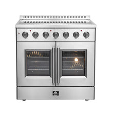 Forno Galiano 36-Inch Freestanding French Door Electric Range, True Convection, Energy Efficient FORNO