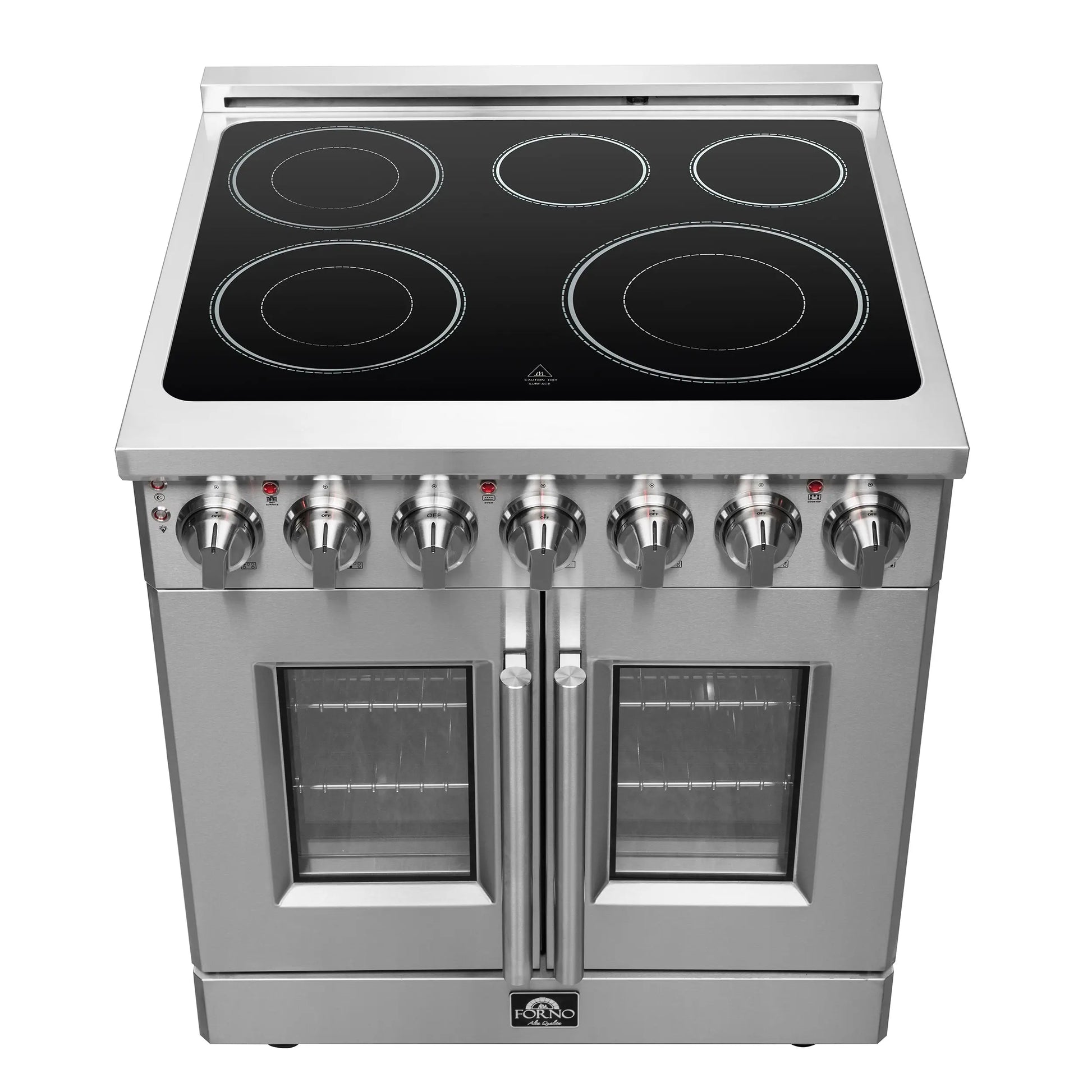 Forno Massimo 30-Inch Freestanding French Door Electric Range, True Convection Oven FORNO
