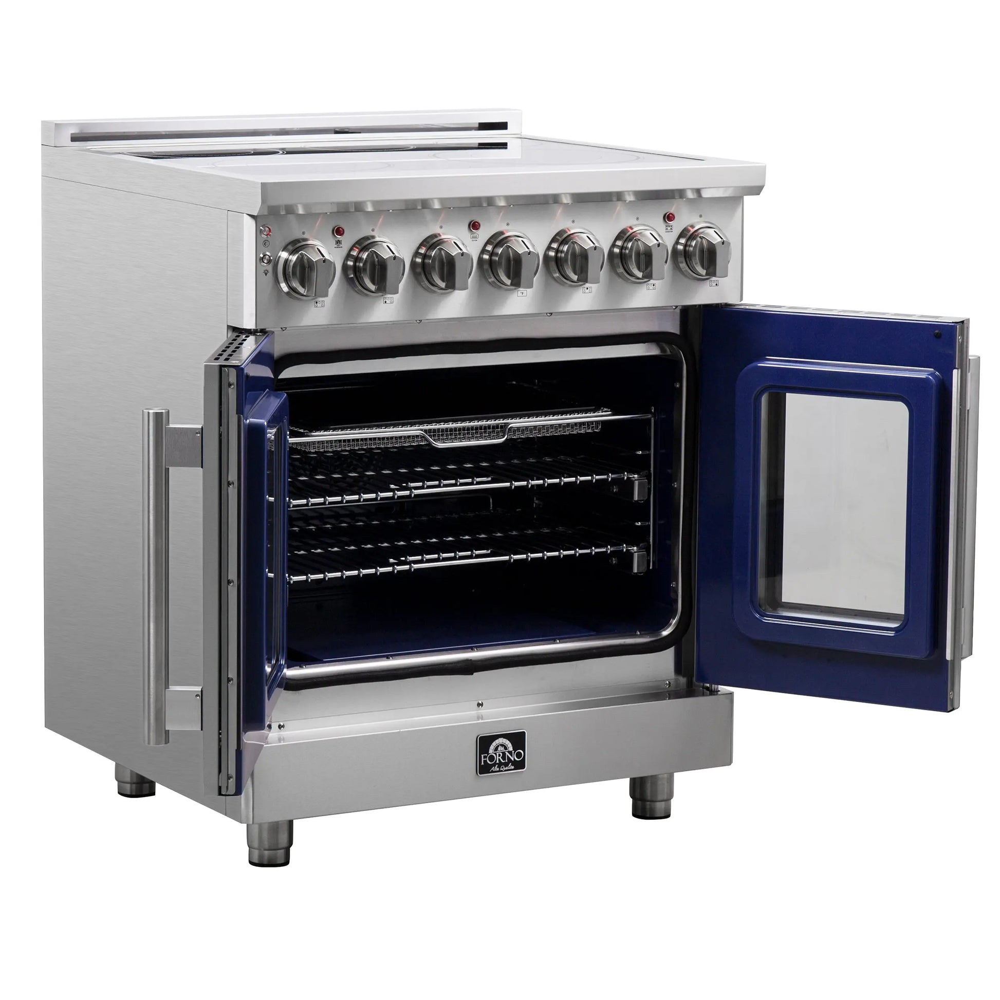 Forno Massimo 30-Inch Freestanding French Door Electric Range, True Convection Oven FORNO