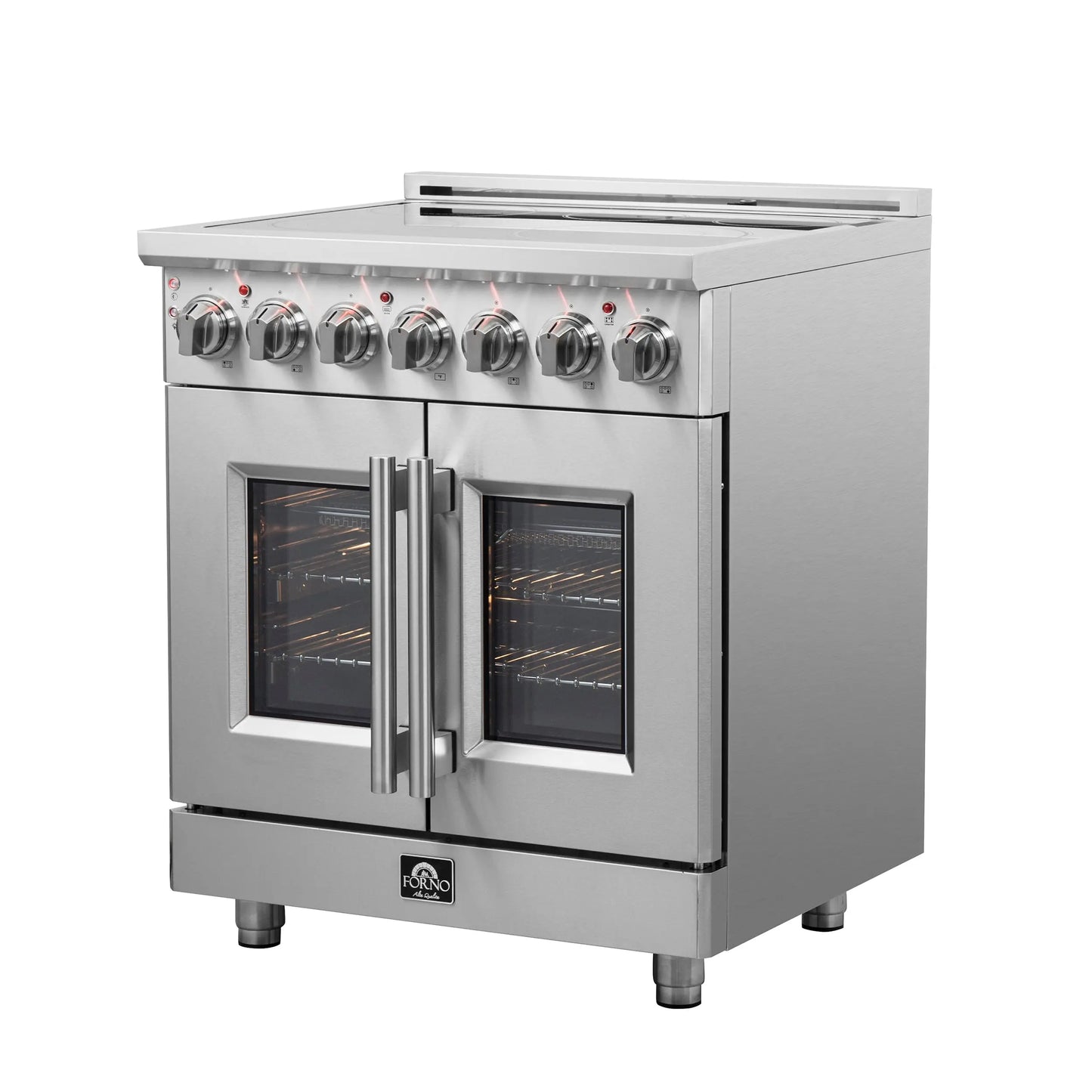 Forno Massimo 30-Inch Freestanding French Door Electric Range, True Convection Oven FORNO