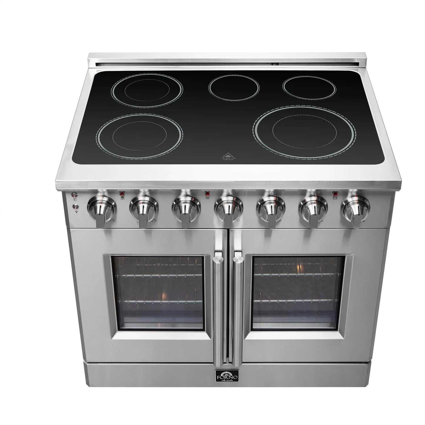 Forno Massimo 36-Inch Freestanding French Door Electric Range, True Convection Oven FORNO