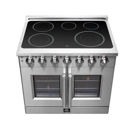 Forno Massimo 36-Inch Freestanding French Door Electric Range, True Convection Oven FORNO