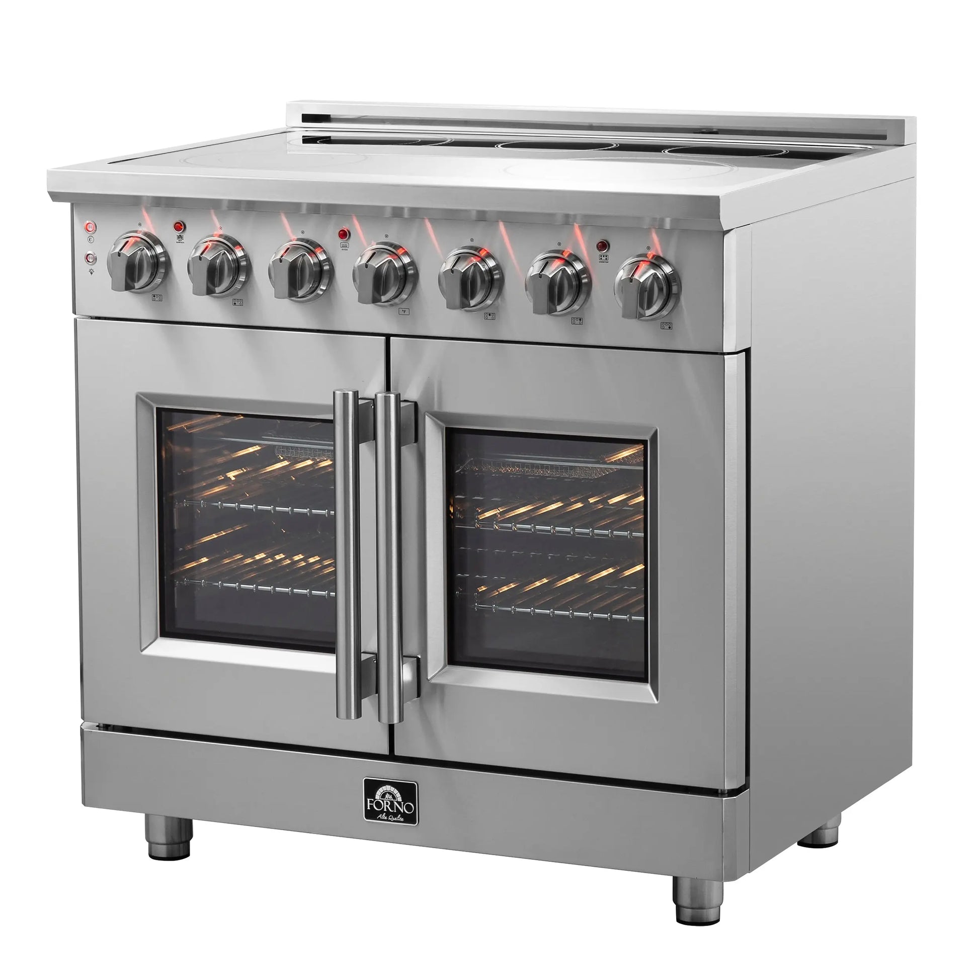 Forno Massimo 36-Inch Freestanding French Door Electric Range, True Convection Oven FORNO
