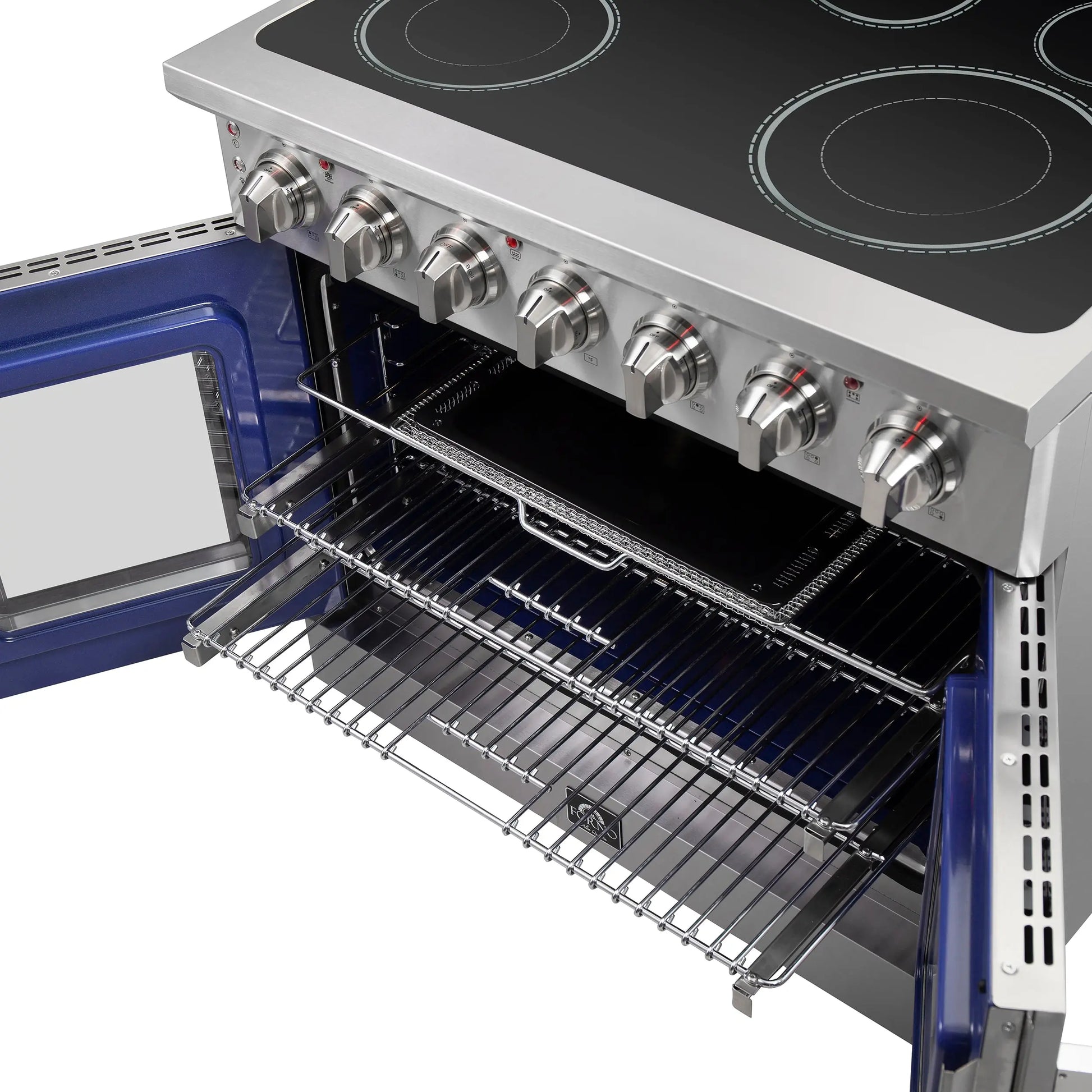 Forno Massimo 36-Inch Freestanding French Door Electric Range, True Convection Oven FORNO