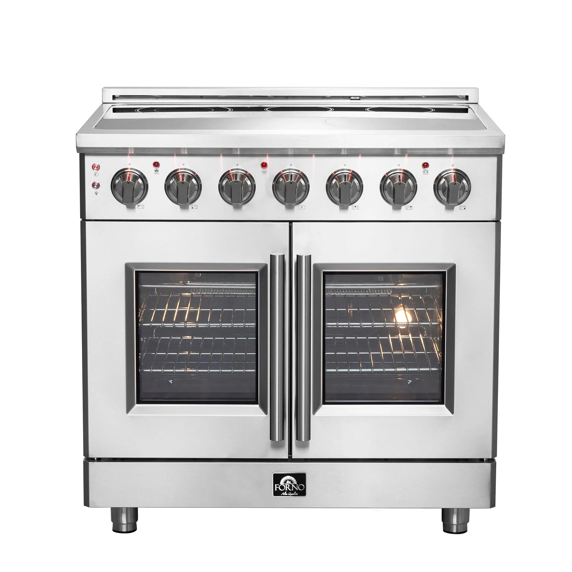Forno Massimo 36-Inch Freestanding French Door Electric Range, True Convection Oven FORNO