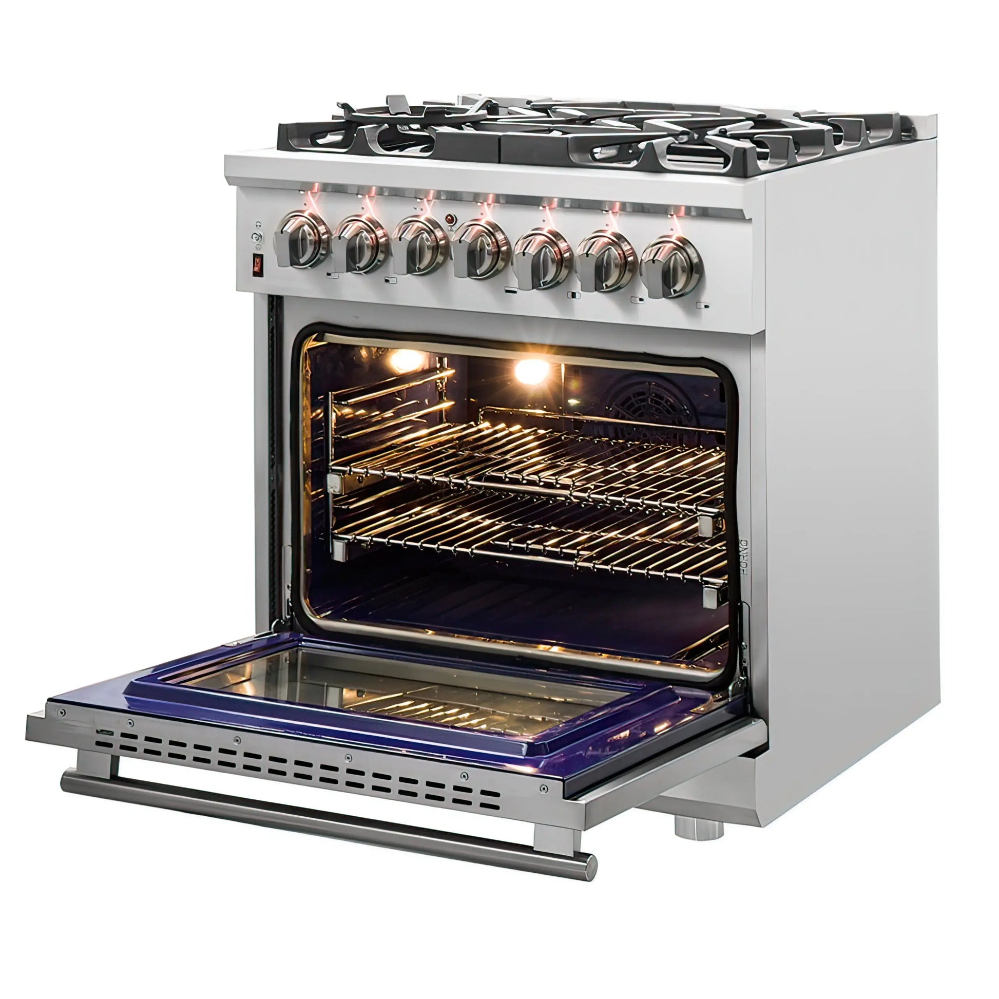 Forno Massimo 30-Inch Freestanding Dual Fuel Range, 4 Burners, Double Convection Ovens FORNO