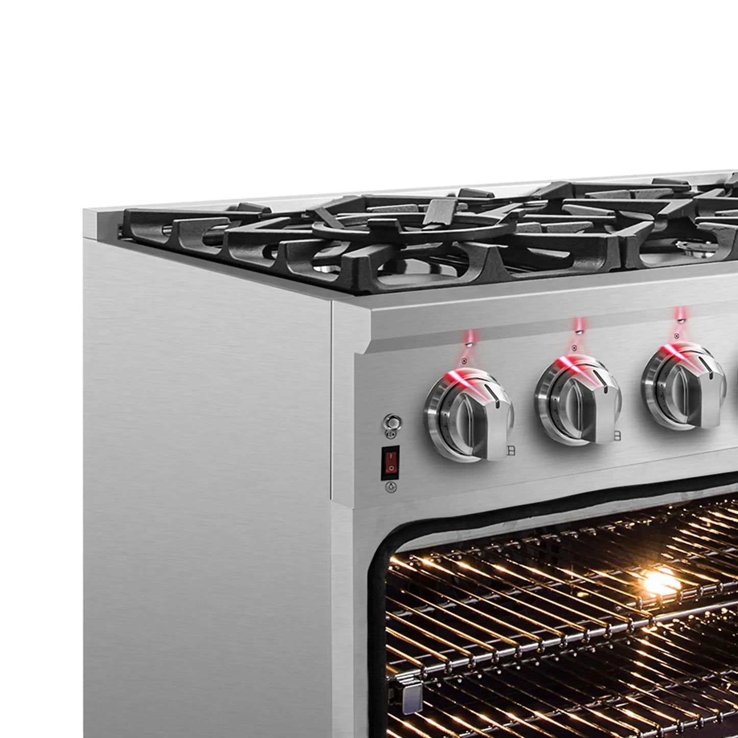 Forno Massimo 36-Inch Freestanding Dual Fuel Range, 6 Burners, Double Convection Ovens FORNO
