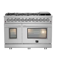 Forno Massimo 48-Inch Freestanding Dual Fuel Range, 8 Burners, Double Convection Ovens FORNO