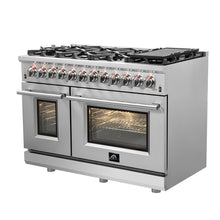 Forno Massimo 48-Inch Freestanding Dual Fuel Range, 8 Burners, Double Convection Ovens FORNO