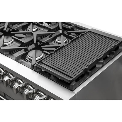 Forno Massimo 48-Inch Freestanding Dual Fuel Range, 8 Burners, Double Convection Ovens FORNO