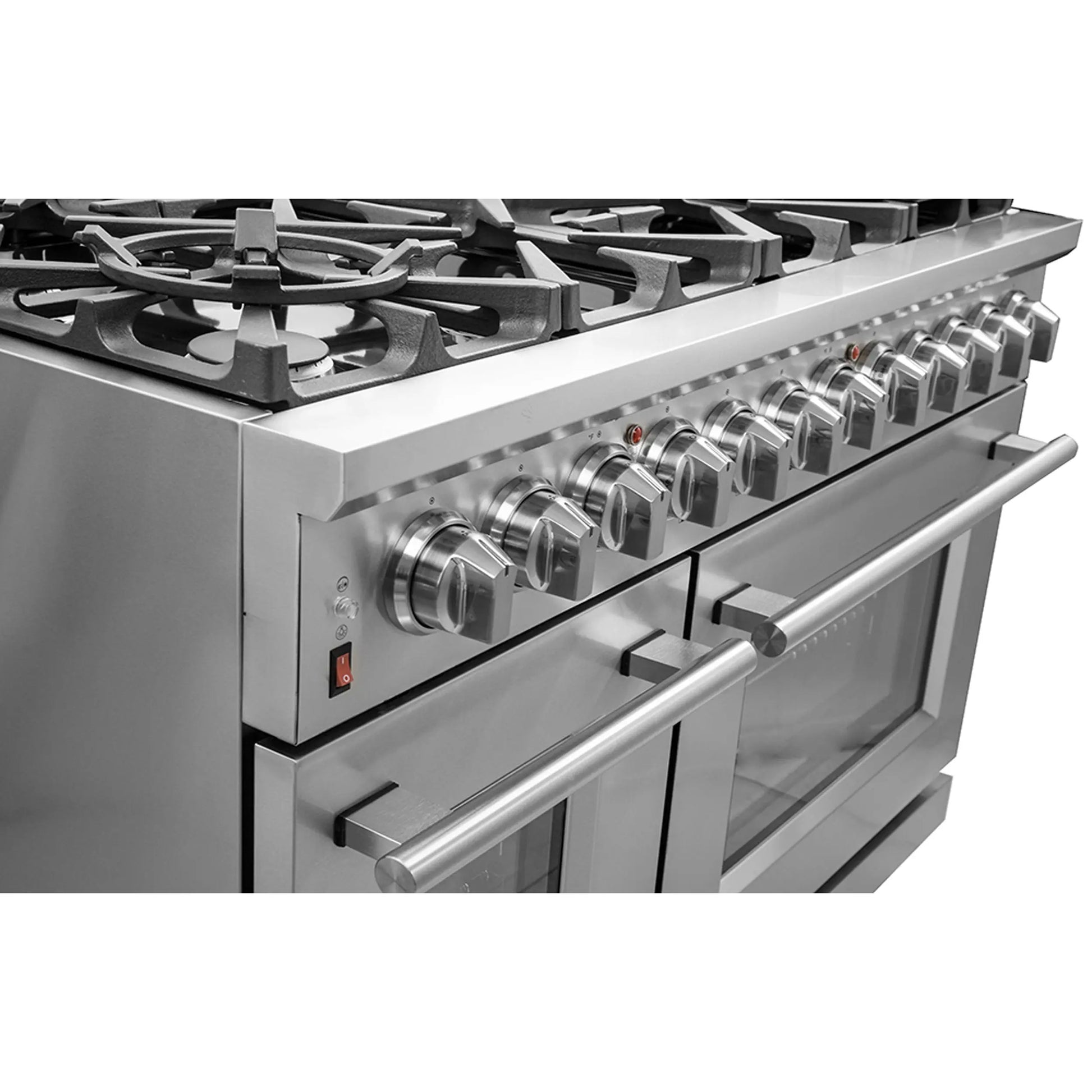 Forno Massimo 48-Inch Freestanding Dual Fuel Range, 8 Burners, Double Convection Ovens FORNO