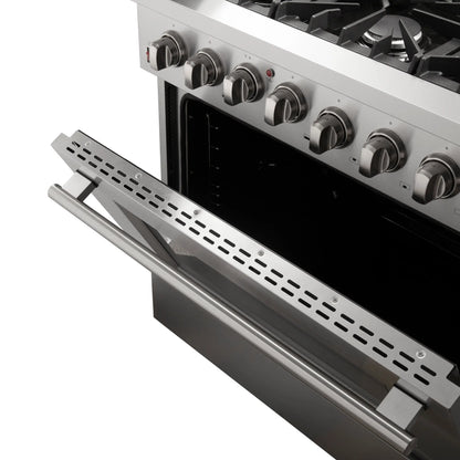 Forno Galiano 36-Inch Freestanding Dual Fuel Range, 6 Burners, Double Convection Ovens FORNO