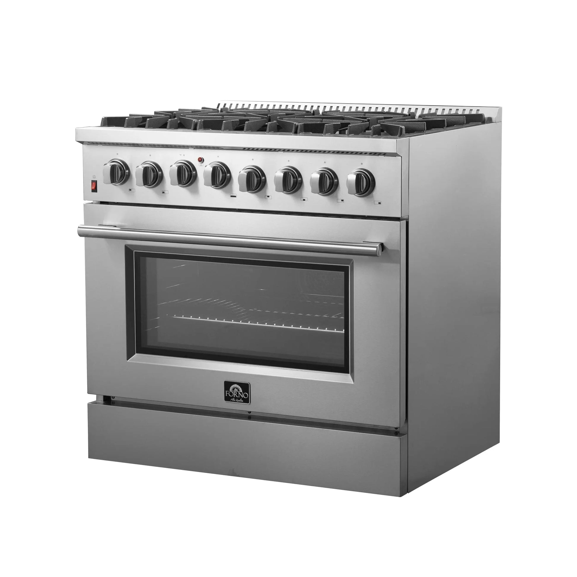 Forno Galiano 36-Inch Freestanding Dual Fuel Range, 6 Burners, Double Convection Ovens FORNO