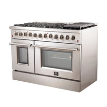 FORNO Premium 3-Piece Kitchen Bundle - FORNO Galiano 48" Freestanding Dual Fuel Range, FORNO Rizzuto 60" W. Dual Combo Convertible Refrigerator, FORNO 48" Wall Mount Range Hood - FBDL-017-02US Forno vendors US