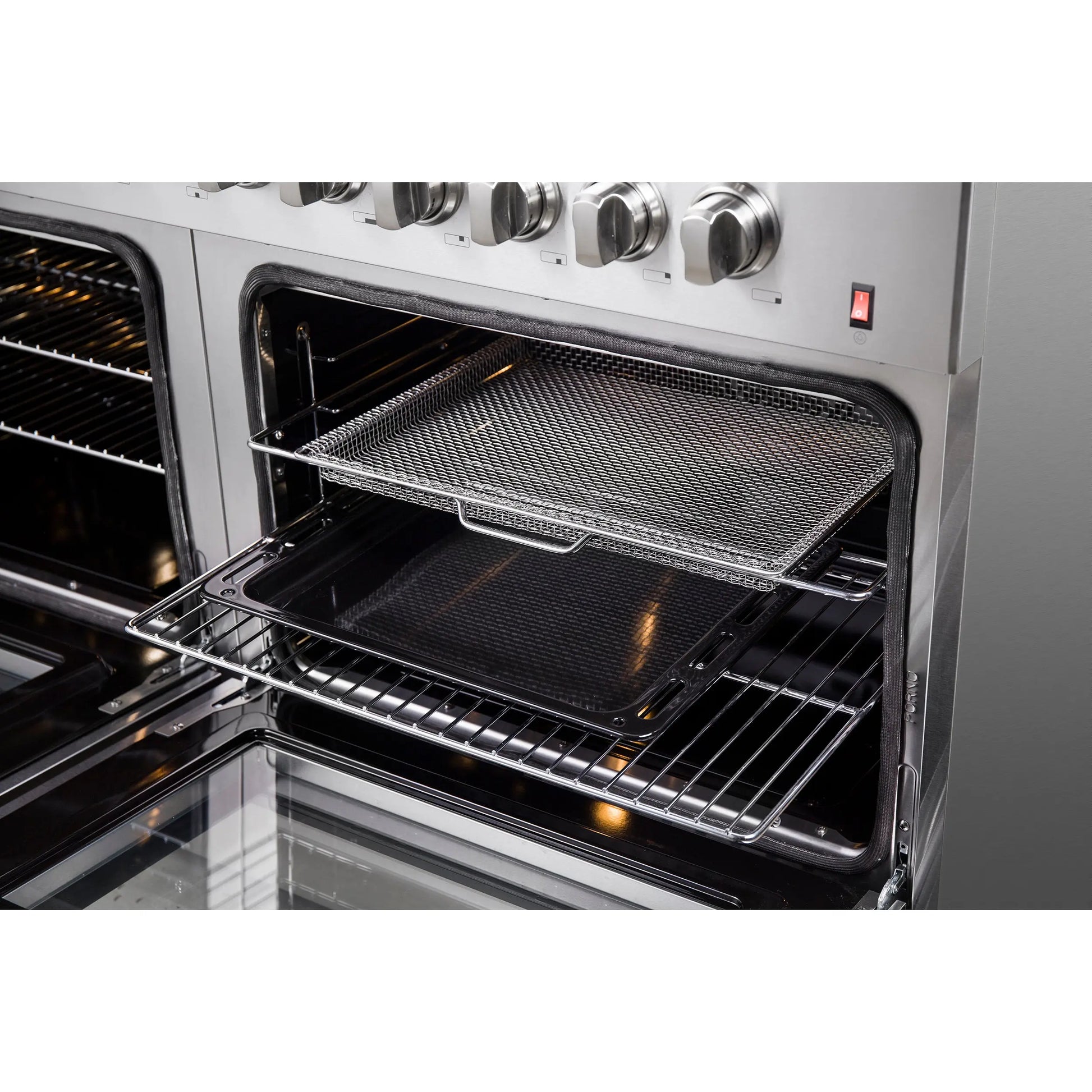 Forno Galiano 60-Inch Freestanding Dual Fuel Range, 10 Burners, Double Convection Ovens FORNO