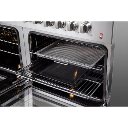 Forno Galiano 60-Inch Freestanding Dual Fuel Range, 10 Burners, Double Convection Ovens FORNO
