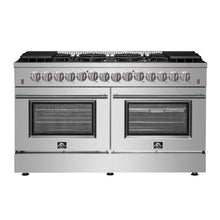 Forno Galiano 60-Inch Freestanding Dual Fuel Range, 10 Burners, Double Convection Ovens FORNO