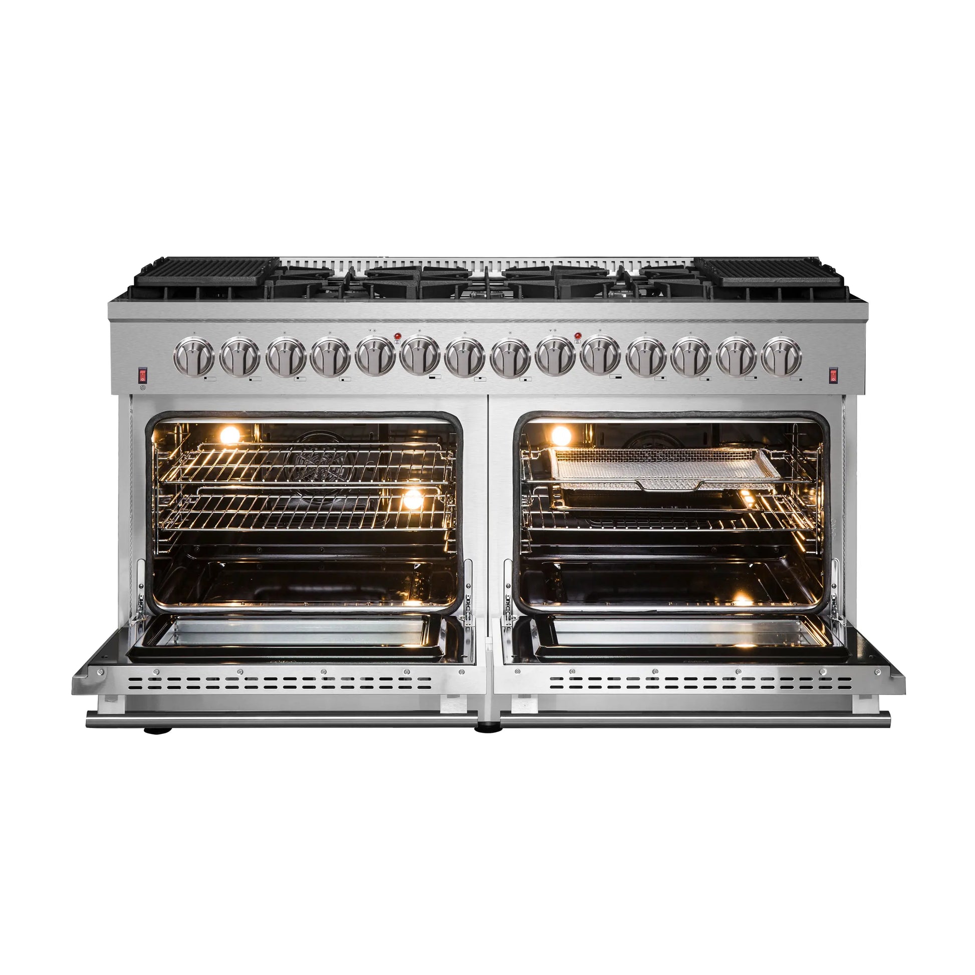 Forno Galiano 60-Inch Freestanding Dual Fuel Range, 10 Burners, Double Convection Ovens FORNO
