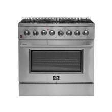 Forno Galiano 36-Inch Freestanding Dual Fuel Range, 6 Burners, Double Convection Ovens FORNO