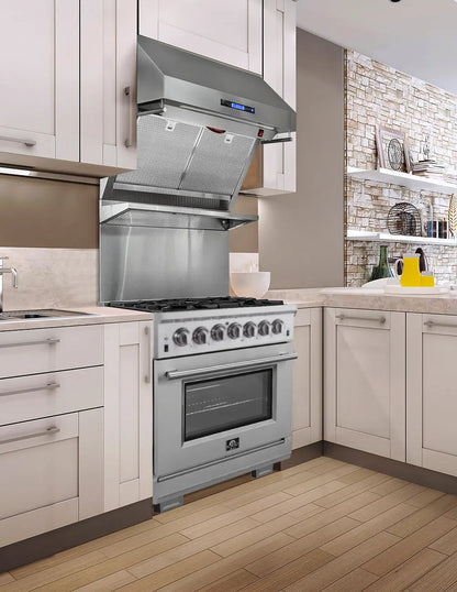 Forno Capriasca 30-Inch Freestanding Dual Fuel Range, 4 Burners, True Convection Oven FORNO