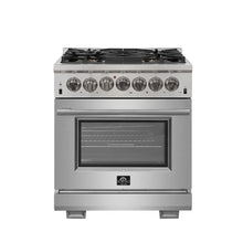 Forno Capriasca 30-Inch Freestanding Dual Fuel Range, 4 Burners, True Convection Oven FORNO