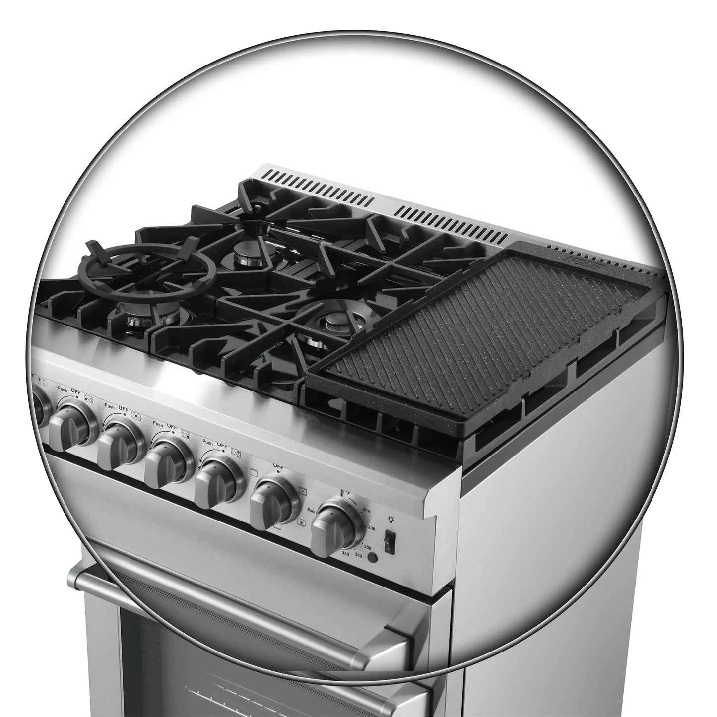 Forno Lazio 30-Inch Freestanding Dual Fuel Range, 4 Burners, True Convection Oven FORNO