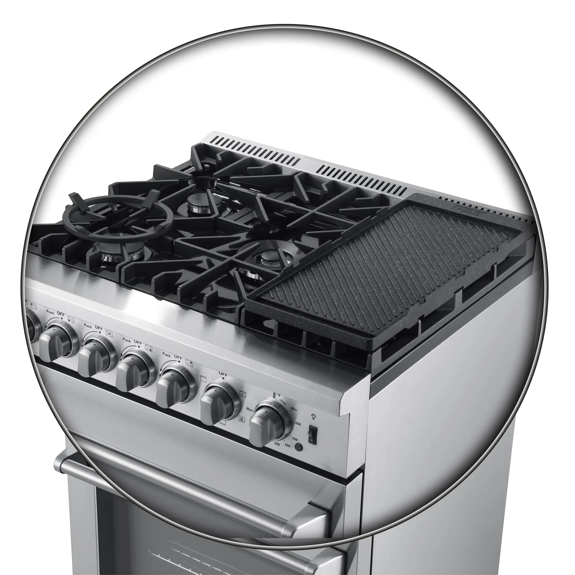 Forno Lazio 30-Inch Freestanding Dual Fuel Range, 4 Burners, True Convection Oven FORNO