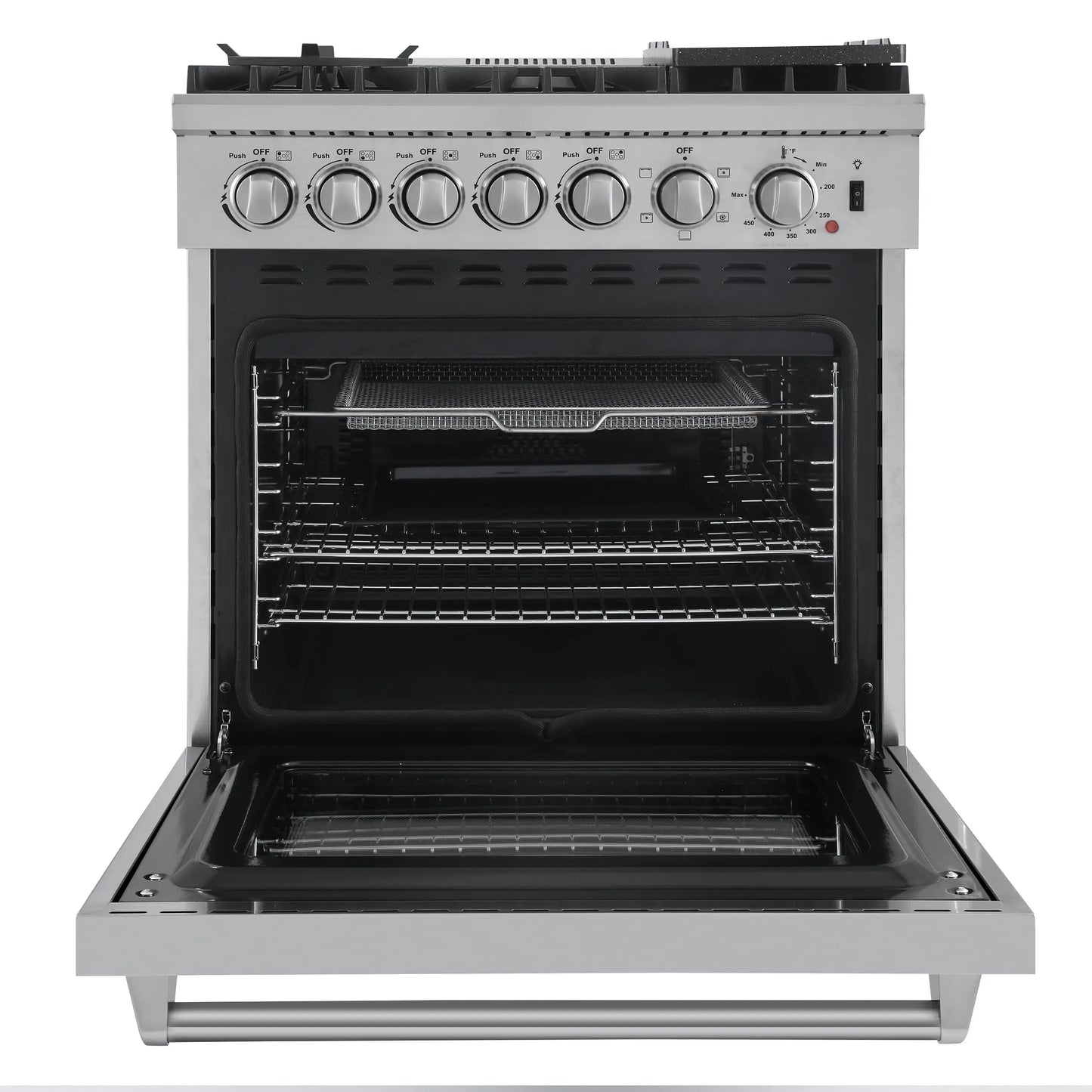 Forno Lazio 30-Inch Freestanding Dual Fuel Range, 4 Burners, True Convection Oven FORNO
