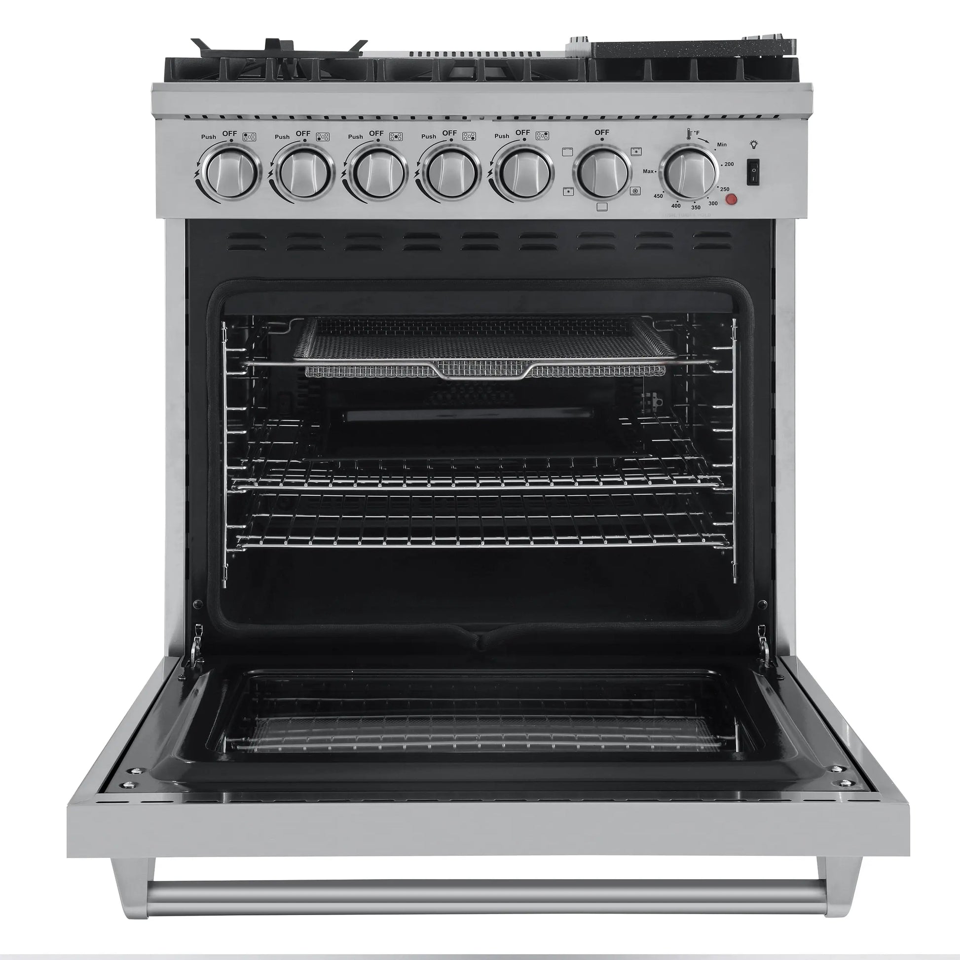 Forno Lazio 30-Inch Freestanding Dual Fuel Range, 4 Burners, True Convection Oven FORNO