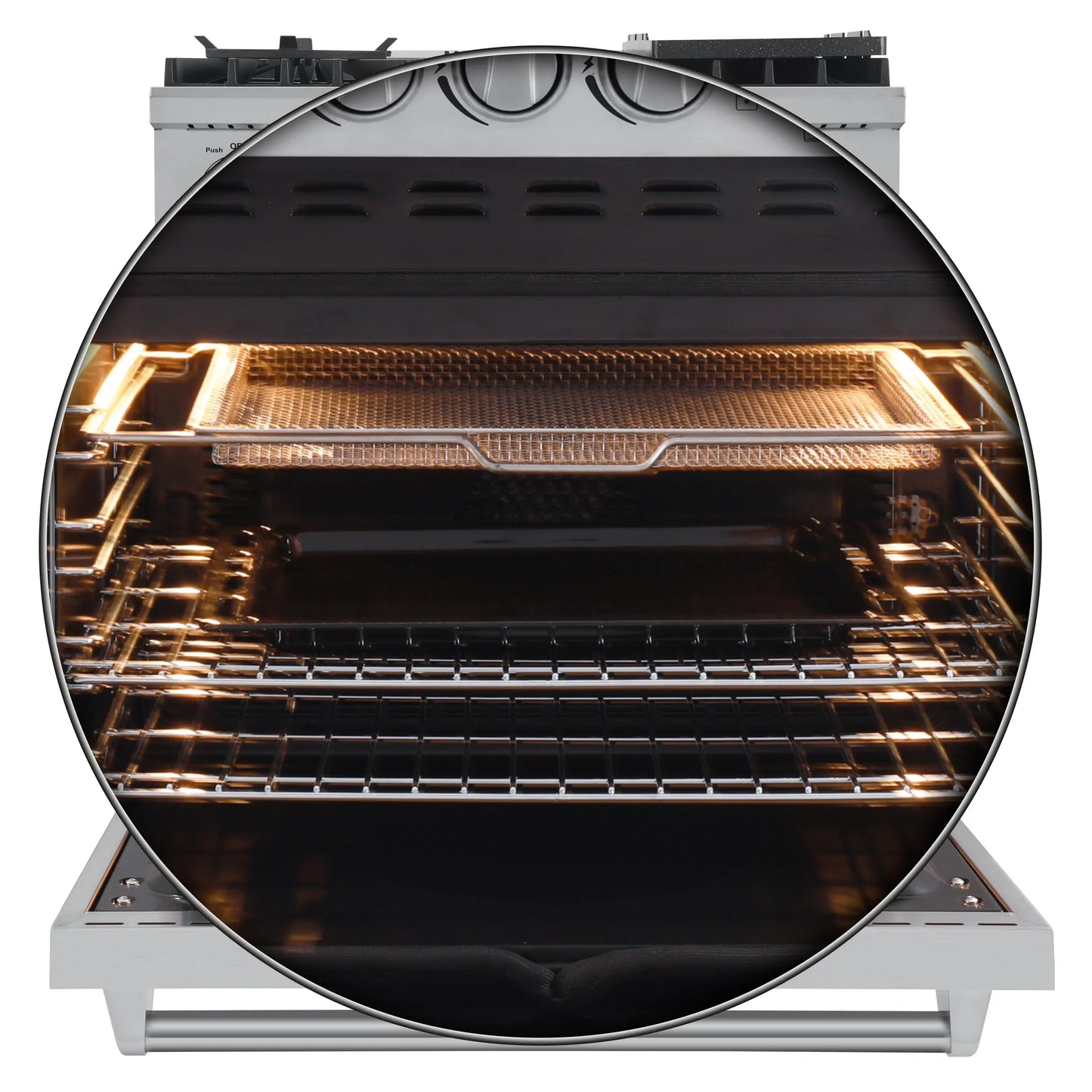 Forno Lazio 30-Inch Freestanding Dual Fuel Range, 4 Burners, True Convection Oven FORNO