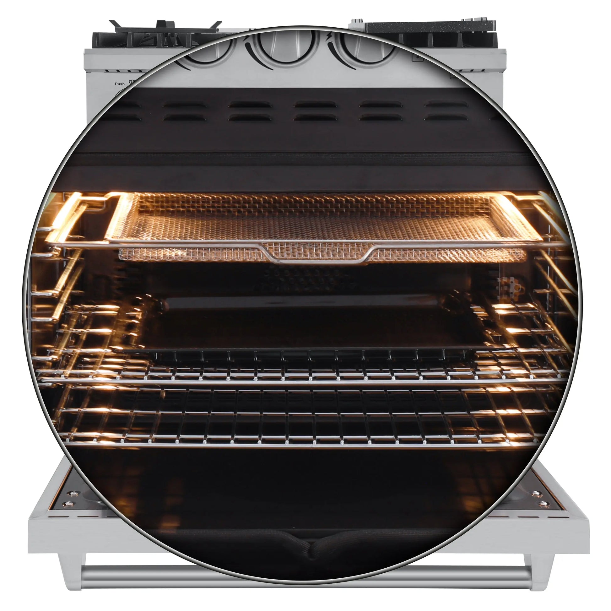 Forno Lazio 30-Inch Freestanding Dual Fuel Range, 4 Burners, True Convection Oven FORNO
