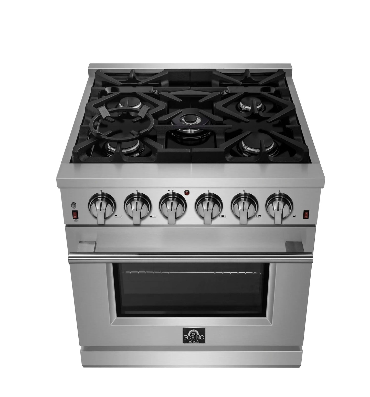 Forno Massimo 30-Inch Freestanding Gas Range, 5 Burners, True Convection Oven FORNO