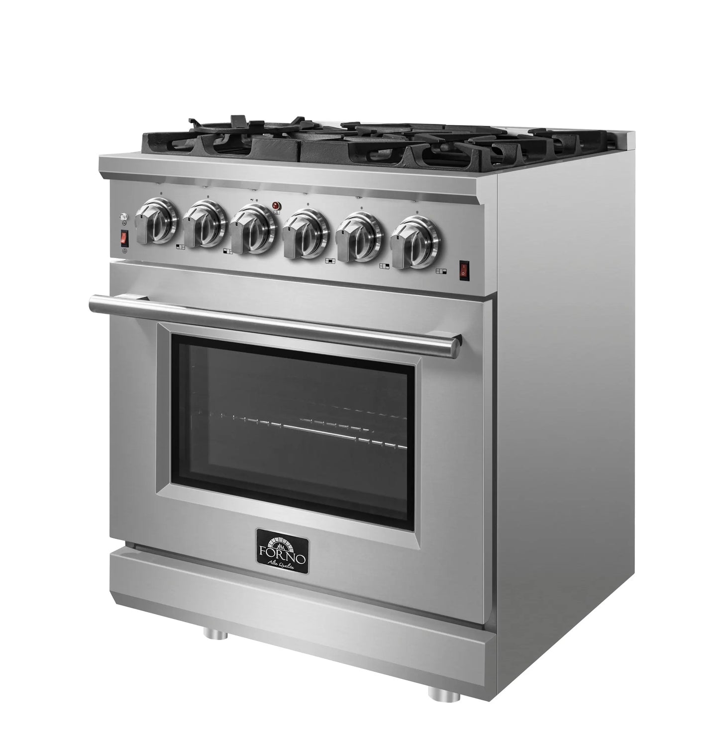 Forno Massimo 30-Inch Freestanding Gas Range, 5 Burners, True Convection Oven FORNO