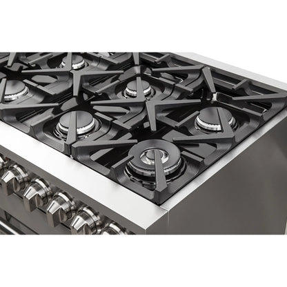 Forno Massimo 48-Inch Freestanding Gas Range, 8 Burners, True Convection Oven FORNO