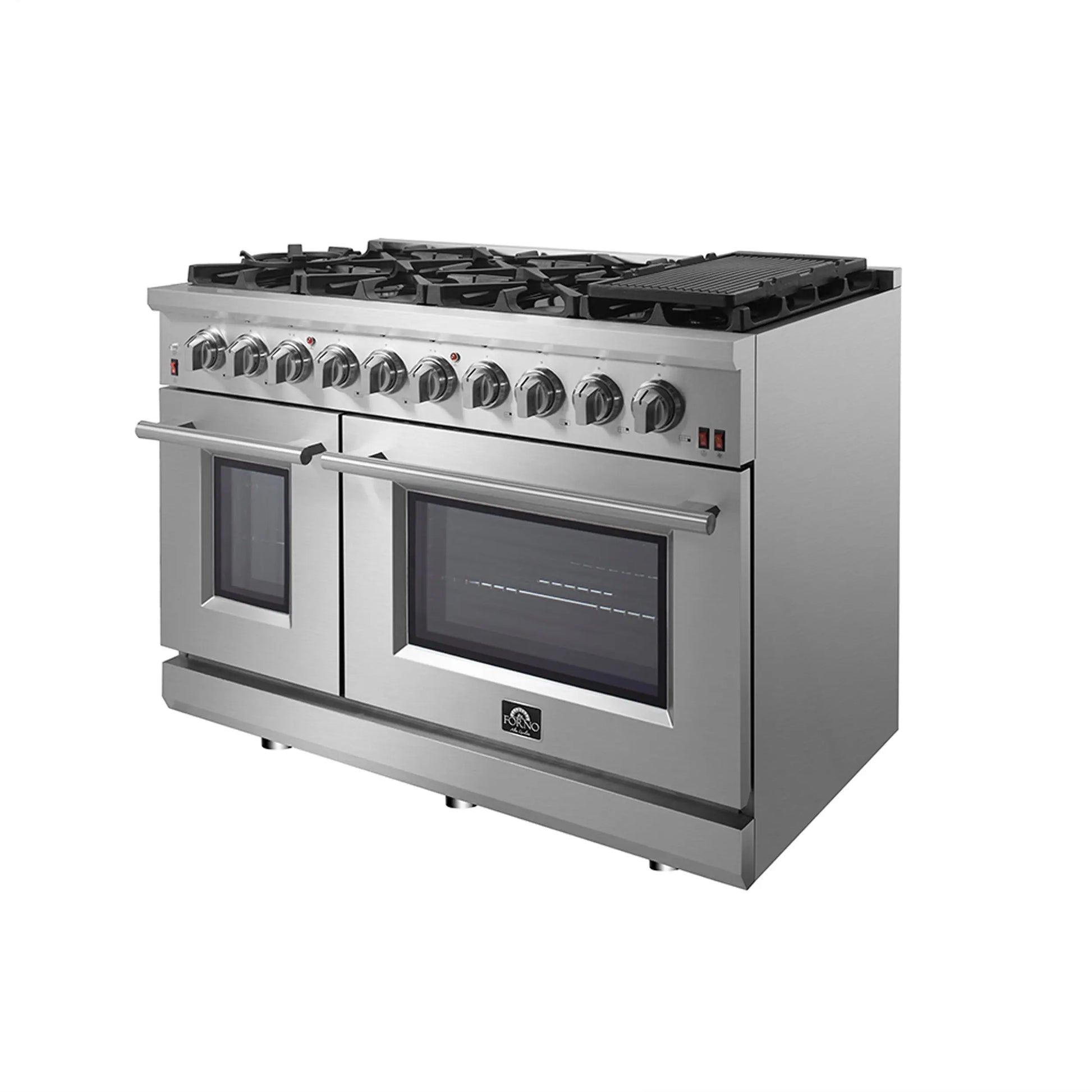 Forno Massimo 48-Inch Freestanding Gas Range, 8 Burners, True Convection Oven FORNO