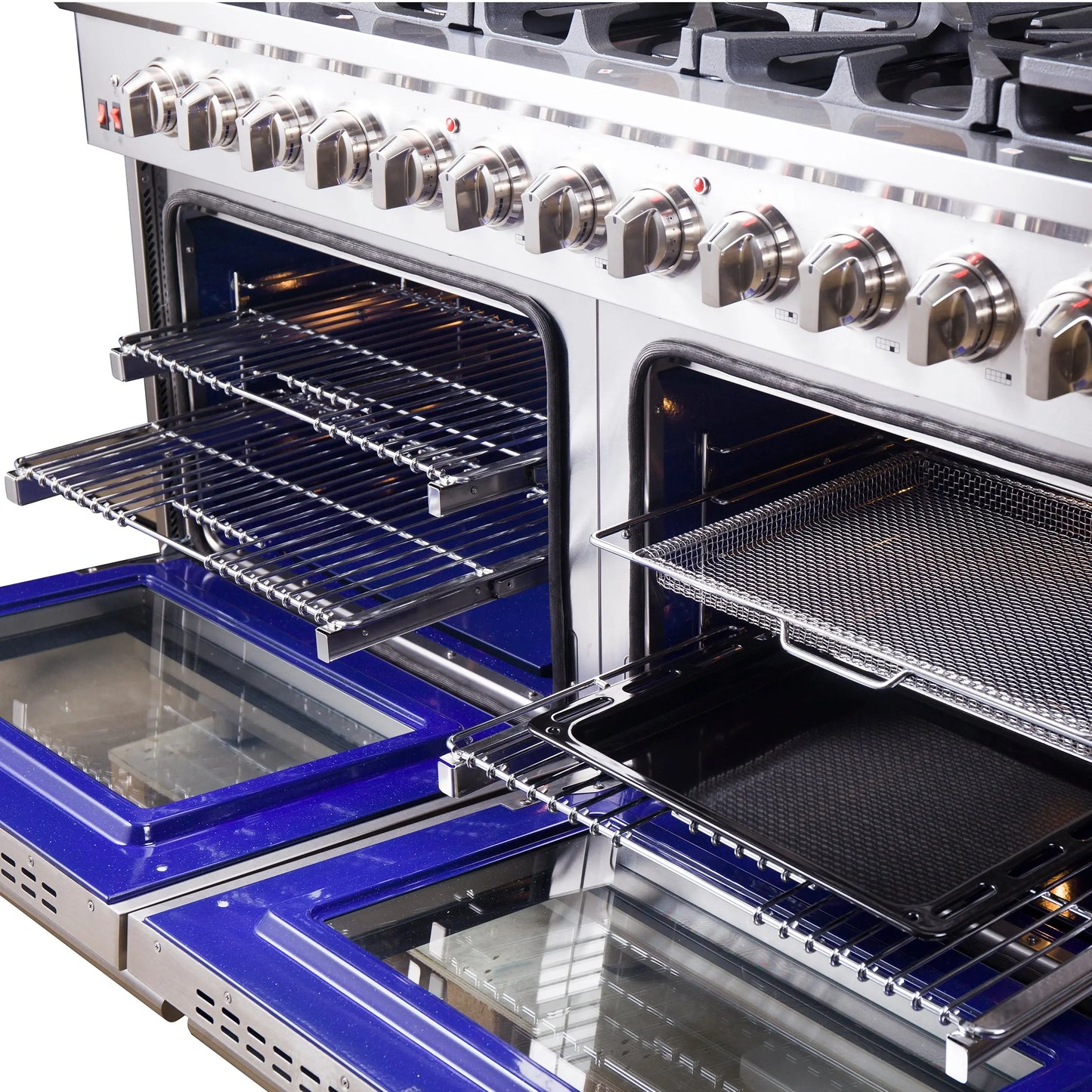 Forno Massimo 60-Inch Freestanding Gas Range, 10 Burners, True Convection Oven FORNO