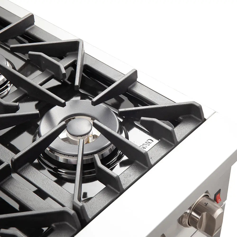 Forno Galiano 36-Inch Freestanding Gas Range, Stainless Steel, 6 Burners, Energy Efficient FORNO