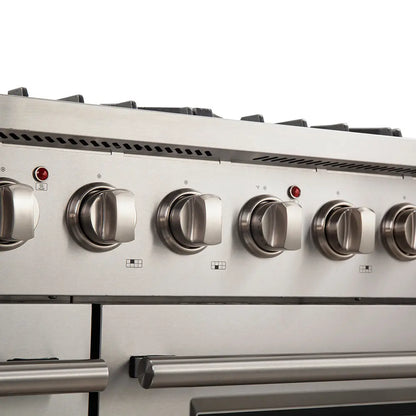 Forno Galiano 48-Inch Freestanding Gas Range, Stainless Steel, 8 Burners, 107,000 BTU, Griddle, Double Ovens, Energy Efficient FORNO