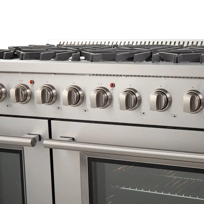 FORNO Premium 2-Piece Kitchen Bundle - Galiano 48" Gas Range, 60" Side-by-Side Refrigerator - FBDL-005-01CAUS FORNO