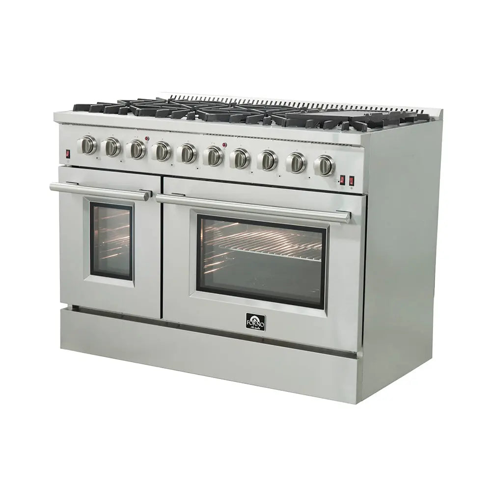 FORNO Premium 2-Piece Kitchen Bundle - Galiano 48" Gas Range, 60" Side-by-Side Refrigerator - FBDL-005-01CAUS FORNO